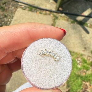 14k gold curved threadless end